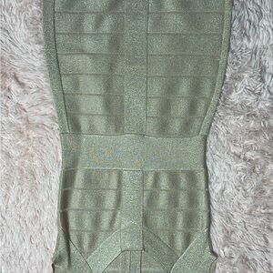 Shimmering Gold Bandage Dress